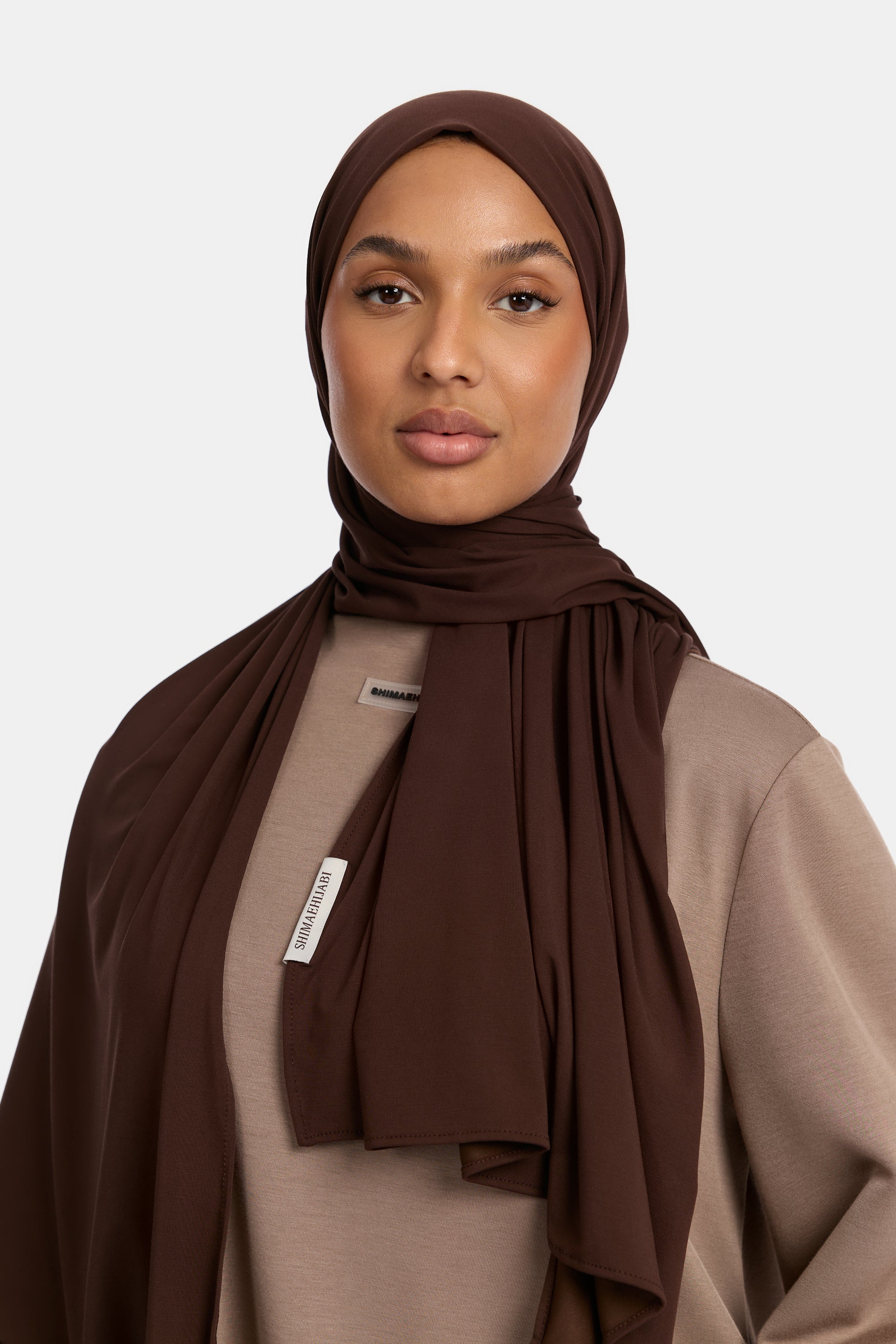 DARK BROWN X Breathable Jersey Scarf