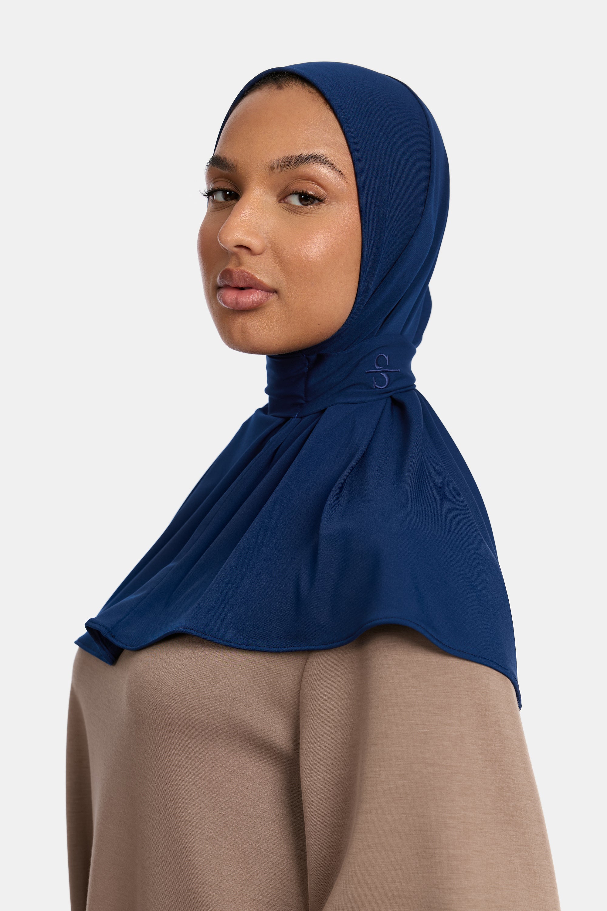 DEEP BLUE X BUTTON SCARF