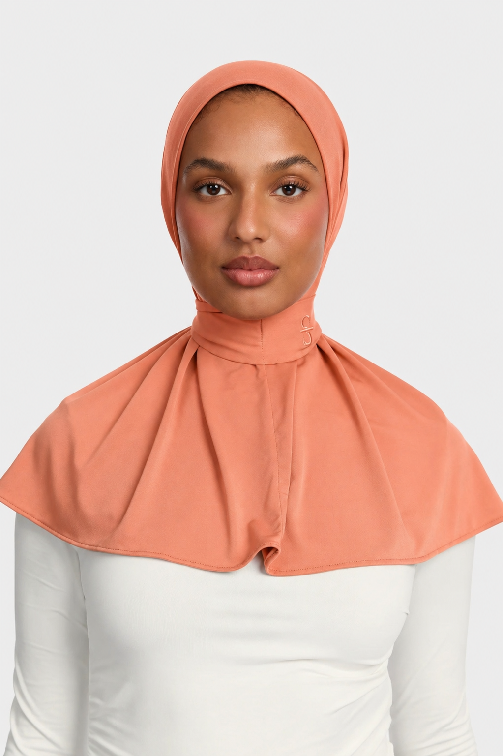 SOFT PEACH X BUTTON SCARF