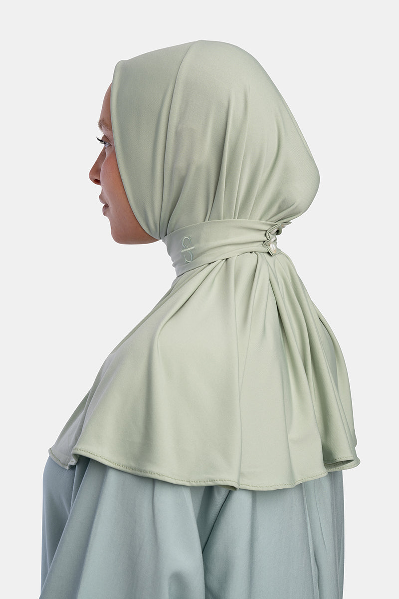 BUTTON SCARF X MINT
