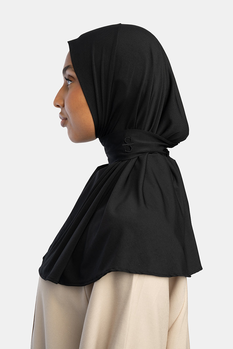 BUTTON SCARF X BLACK