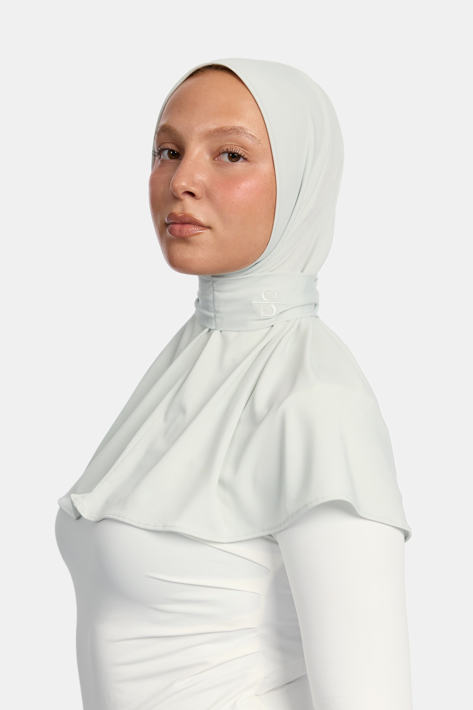 BUTTON SCARF X POWDER BLUE