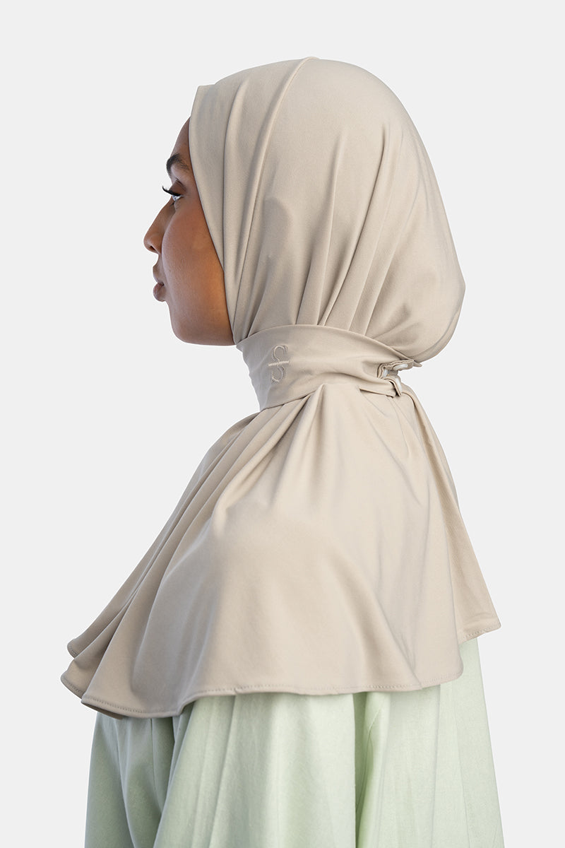 BUTTON SCARF X LIGHT BEIGE