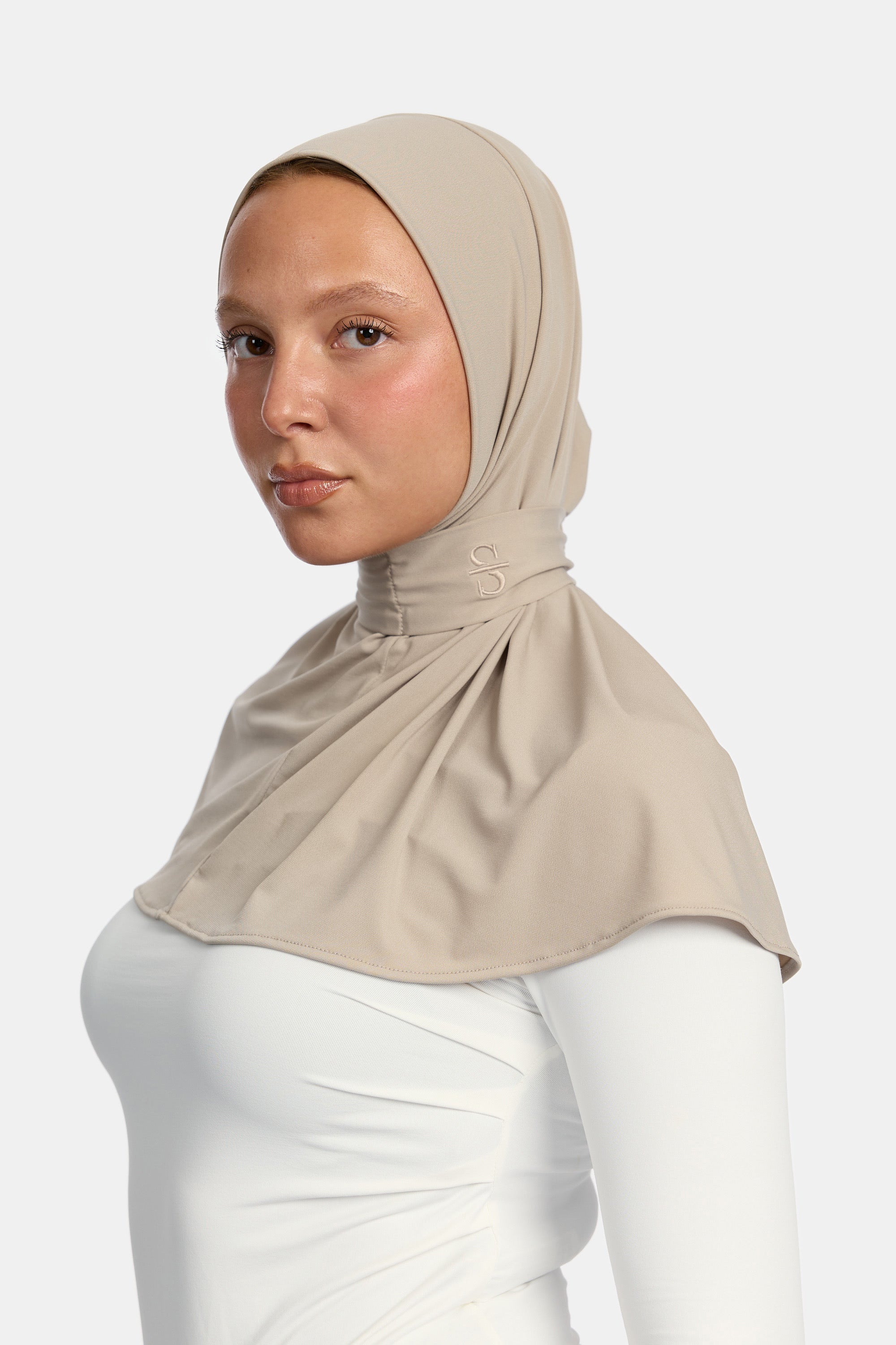 BUTTON SCARF X LIGHT BEIGE