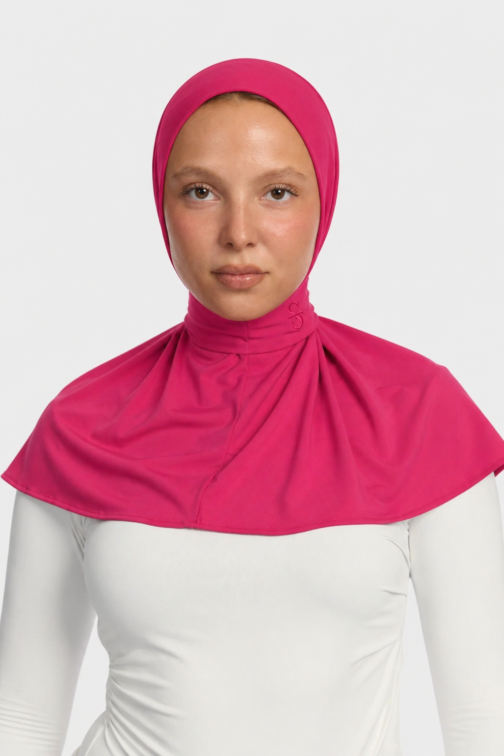 BLUSH PINK X BUTTON SCARF