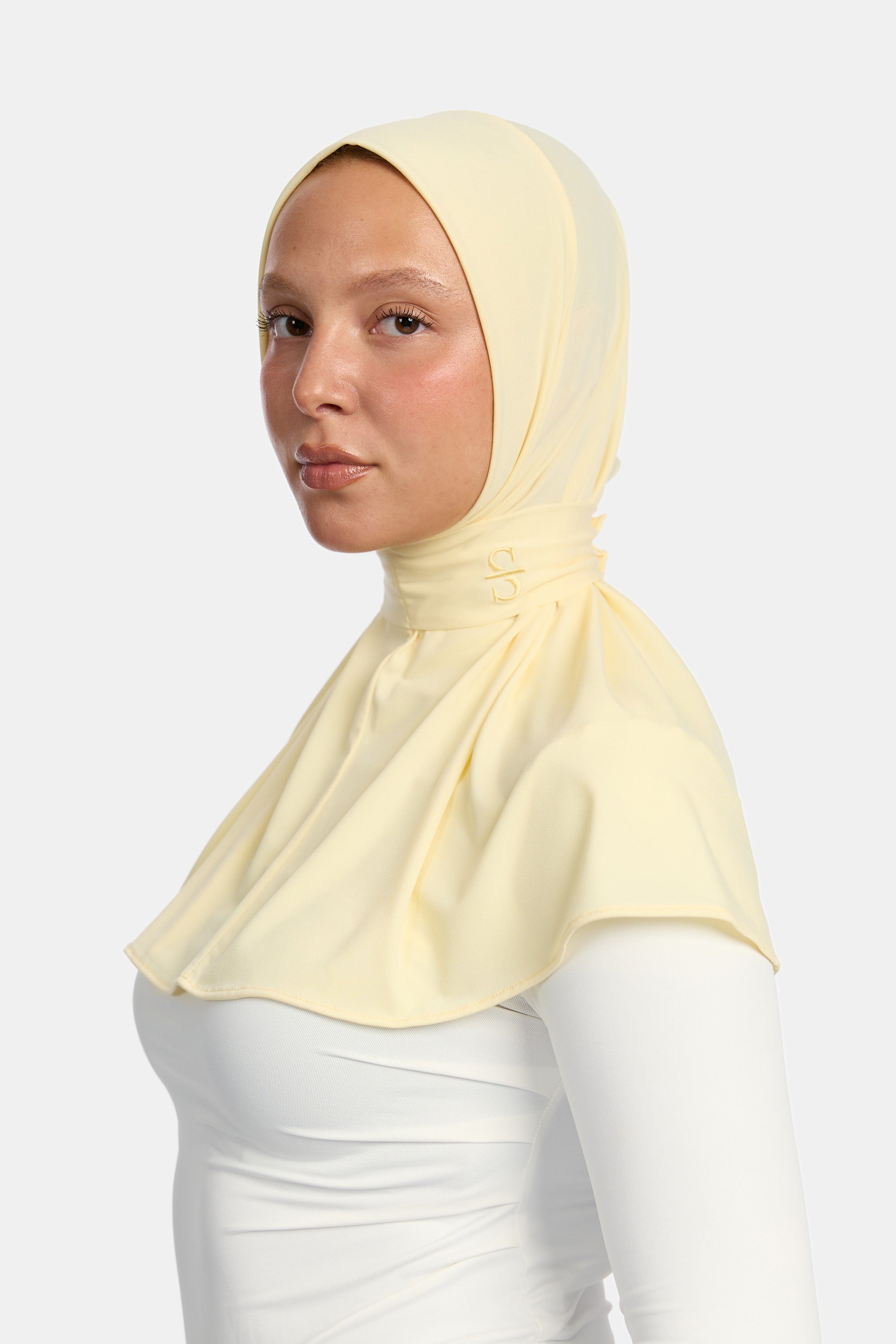 BUTTON SCARF X SOFT YELLOW