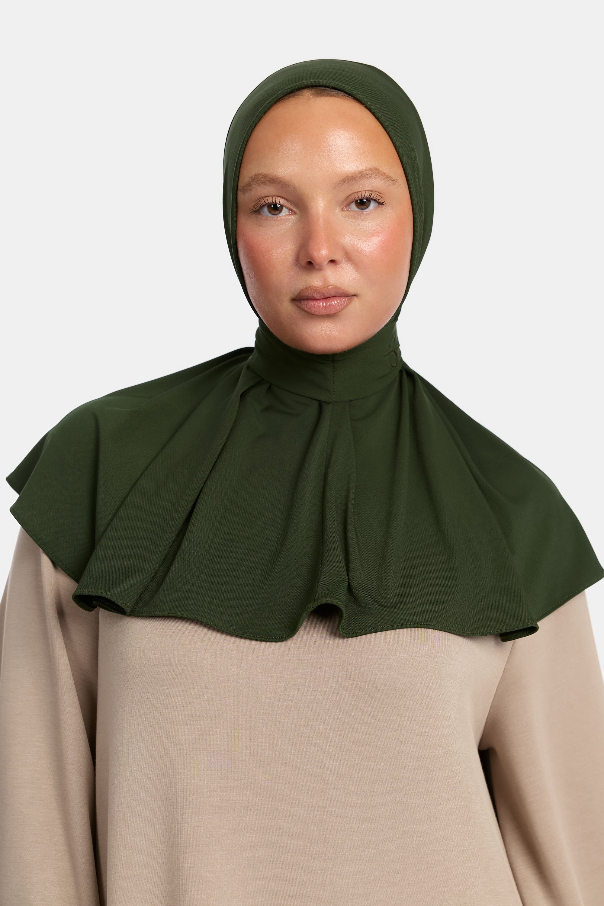 GREEN LEAF X BUTTON SCARF