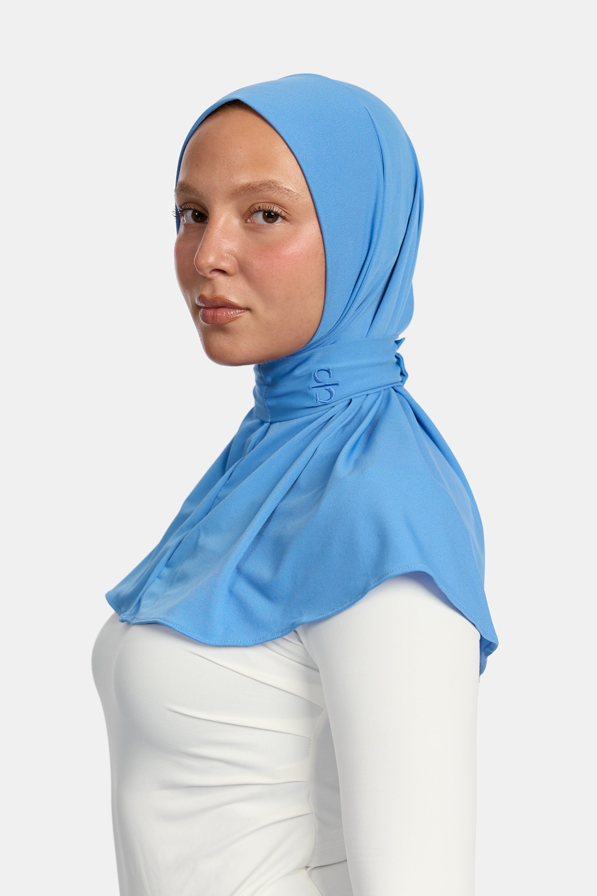 BUTTON SCARF X BLUE SEA