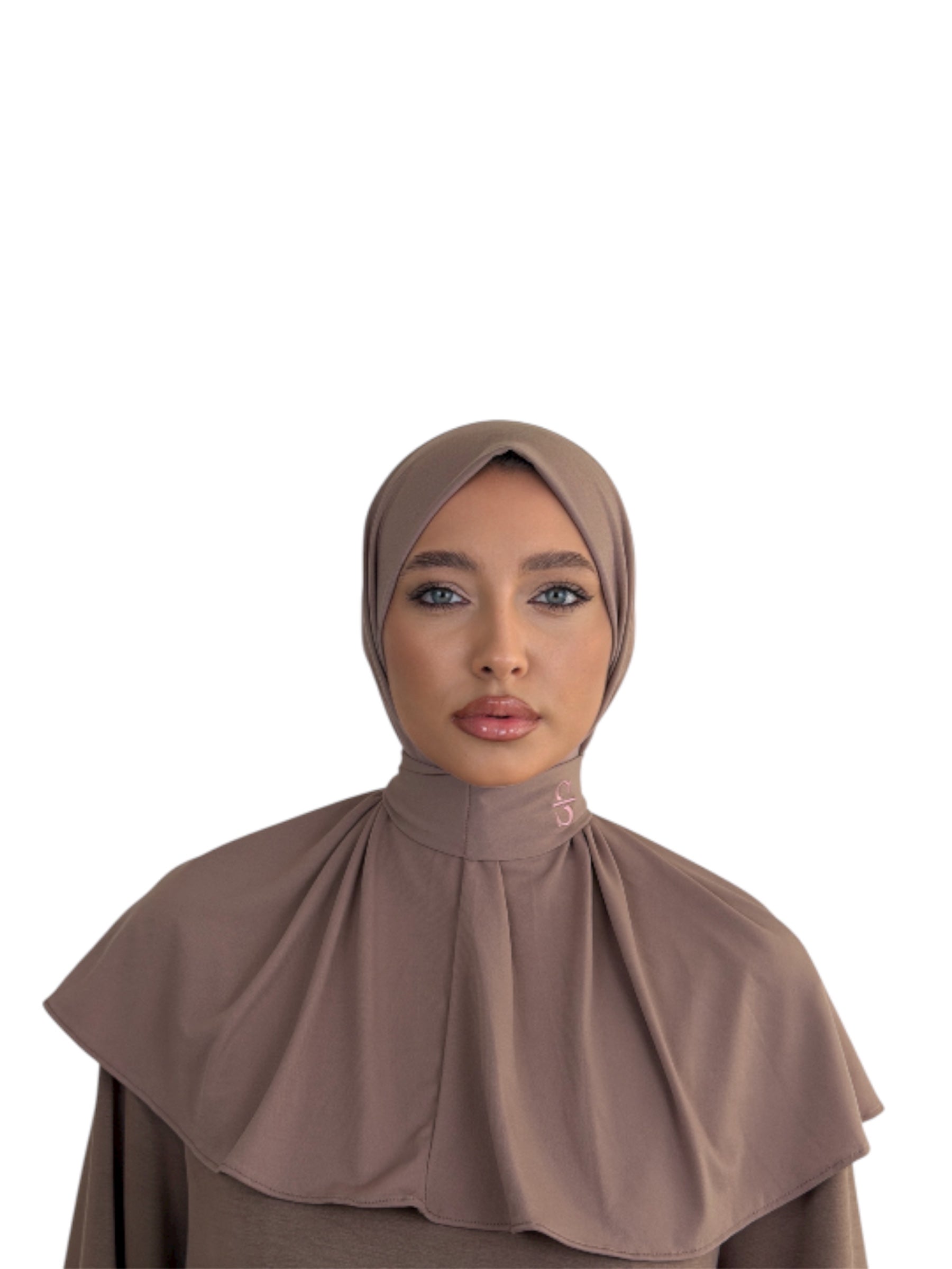 ROSE BEIGE X BUTTON SCARF