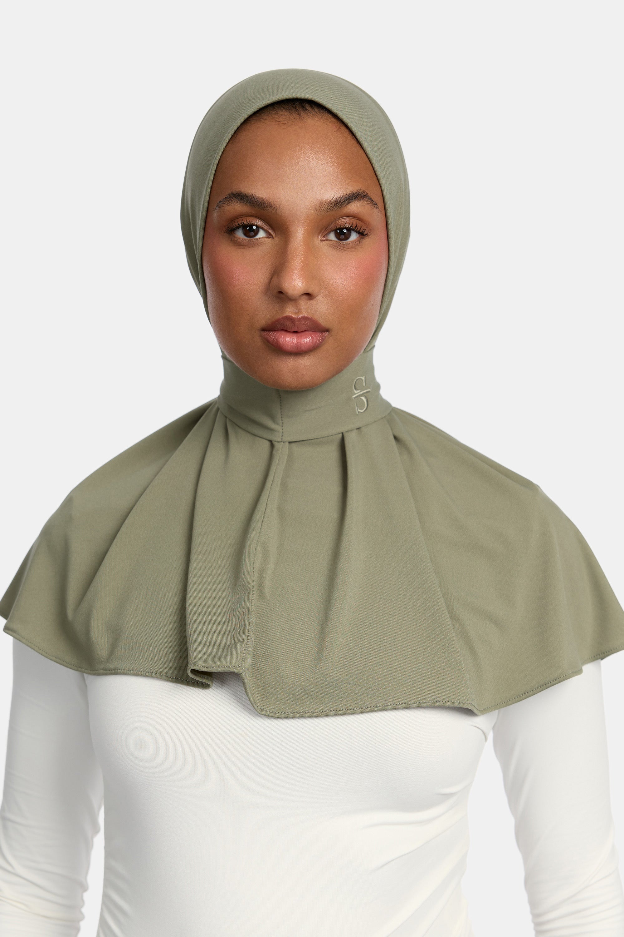 BUTTON SCARF X ARMY GREEN