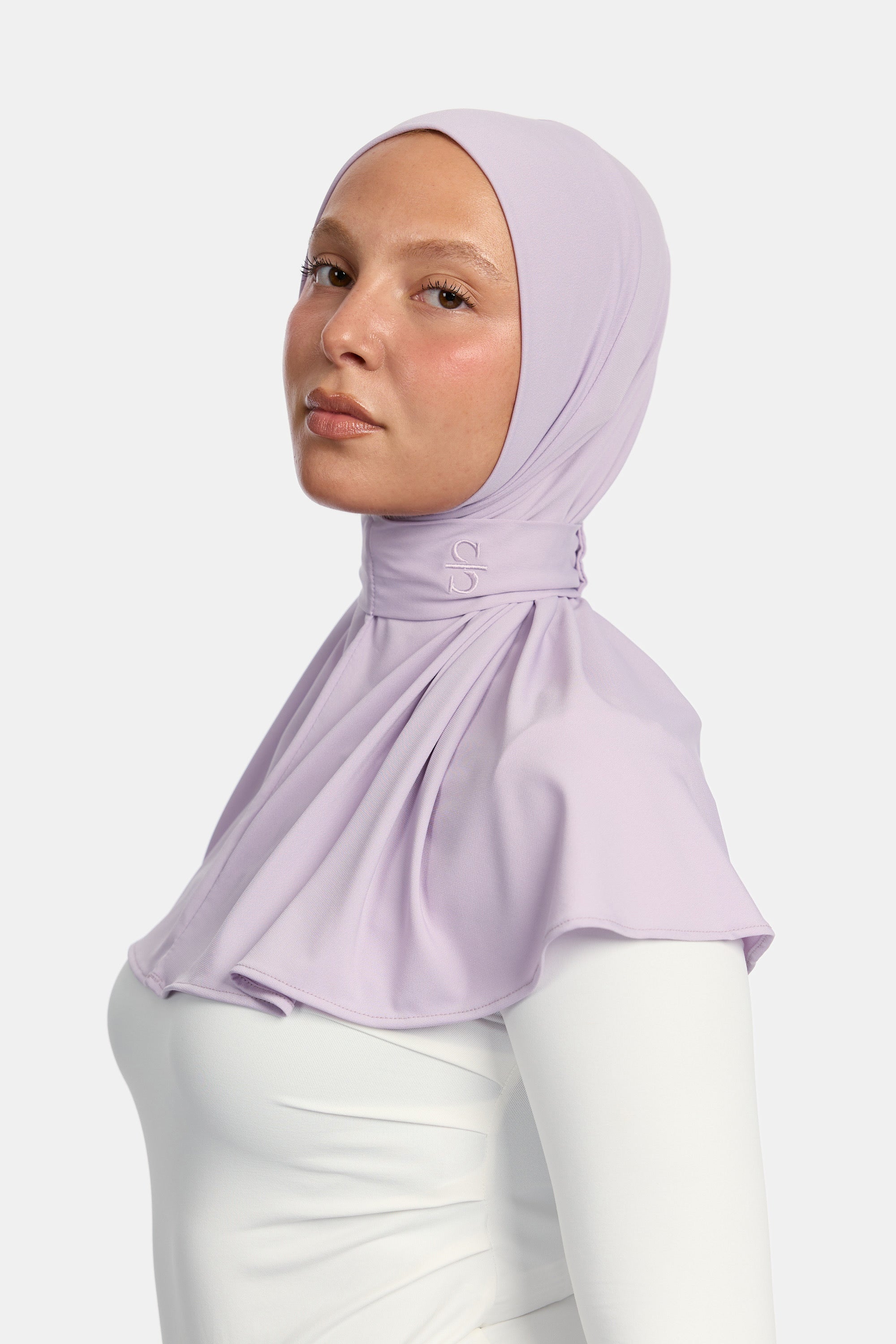 BUTTON SCARF X LILA