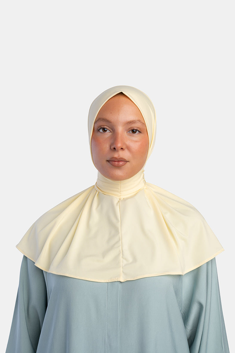 BUTTON SCARF X SOFT YELLOW