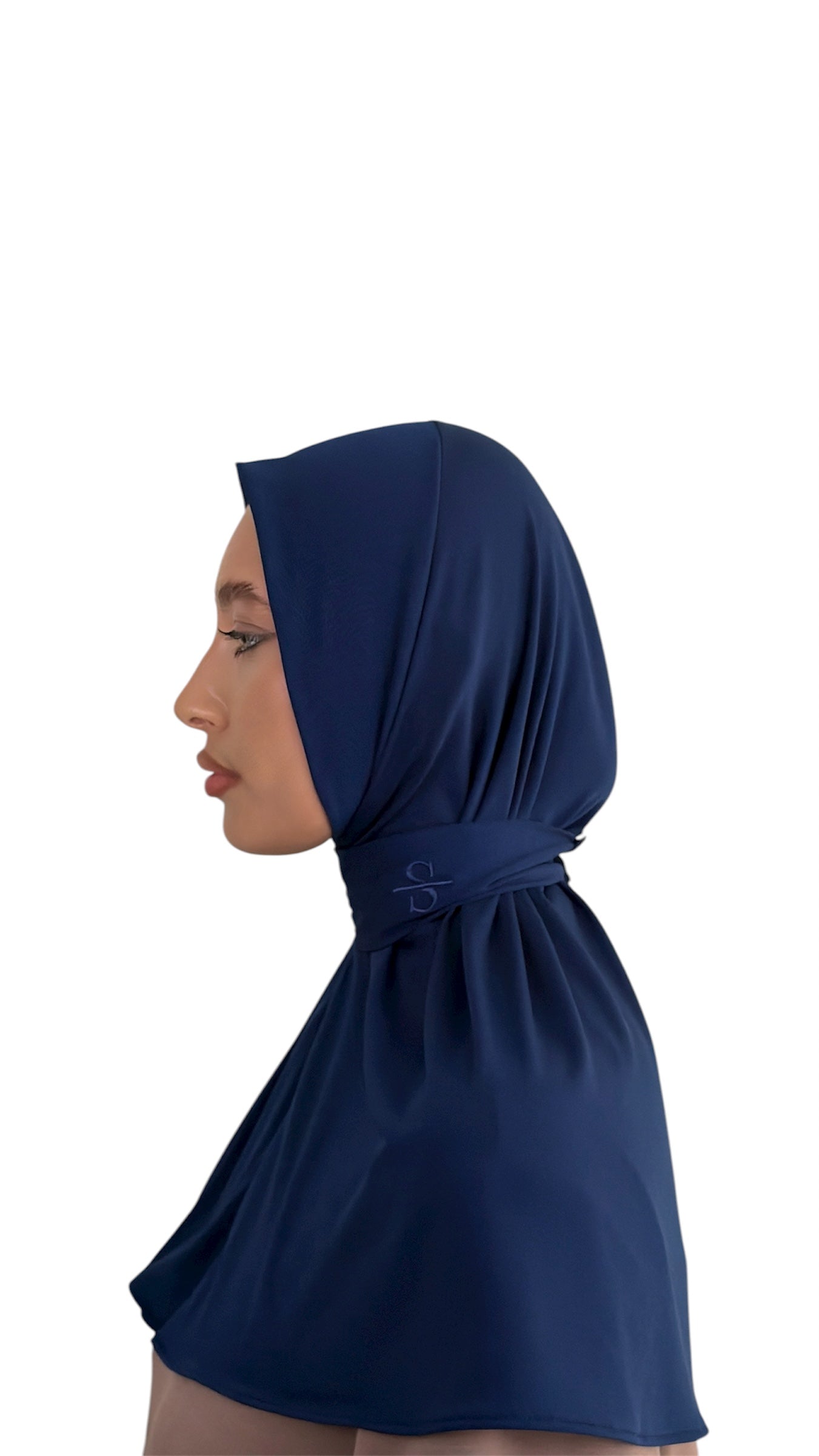 DEEP BLUE X BUTTON SCARF