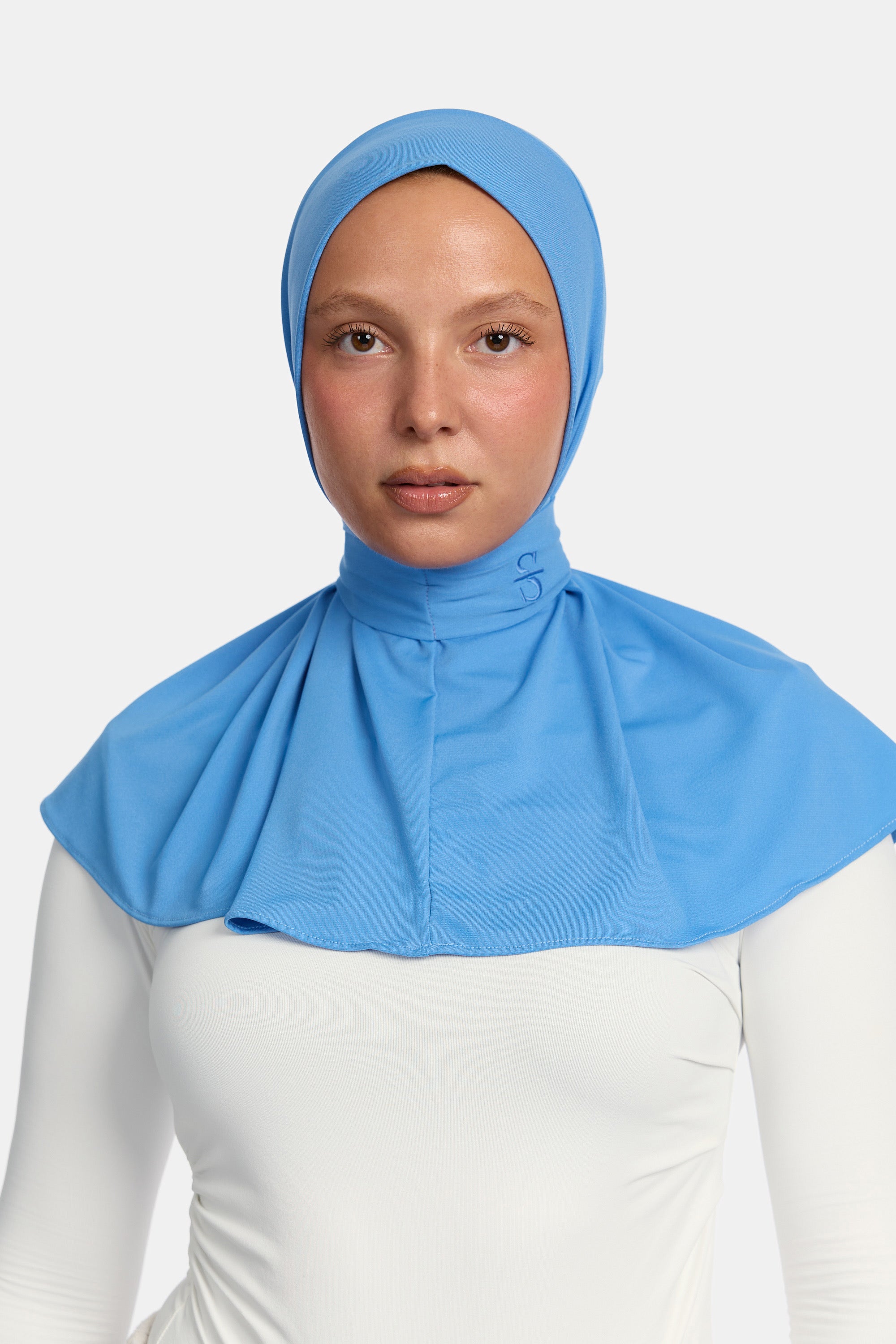 BUTTON SCARF X BLUE SEA