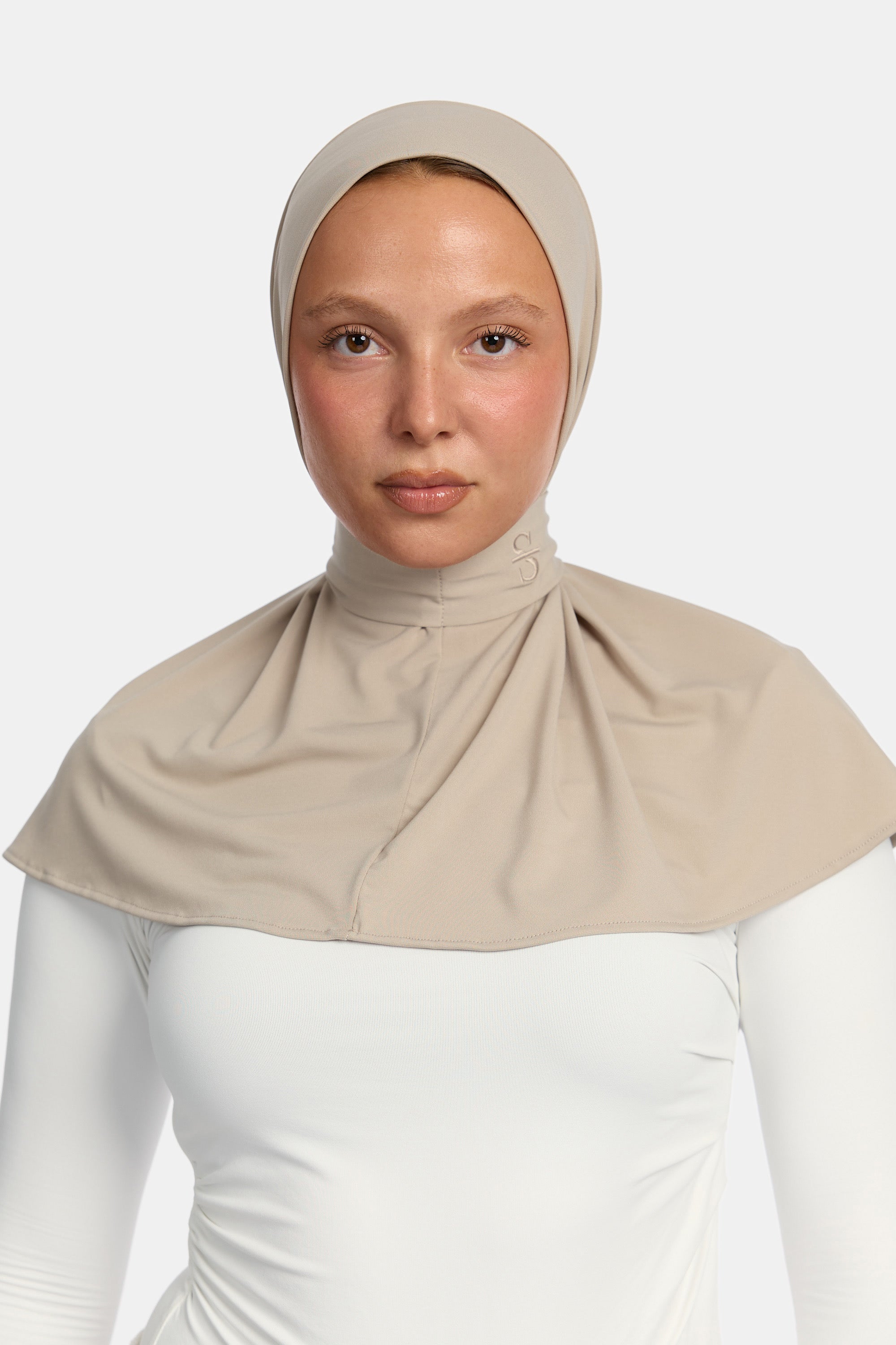BUTTON SCARF X LIGHT BEIGE