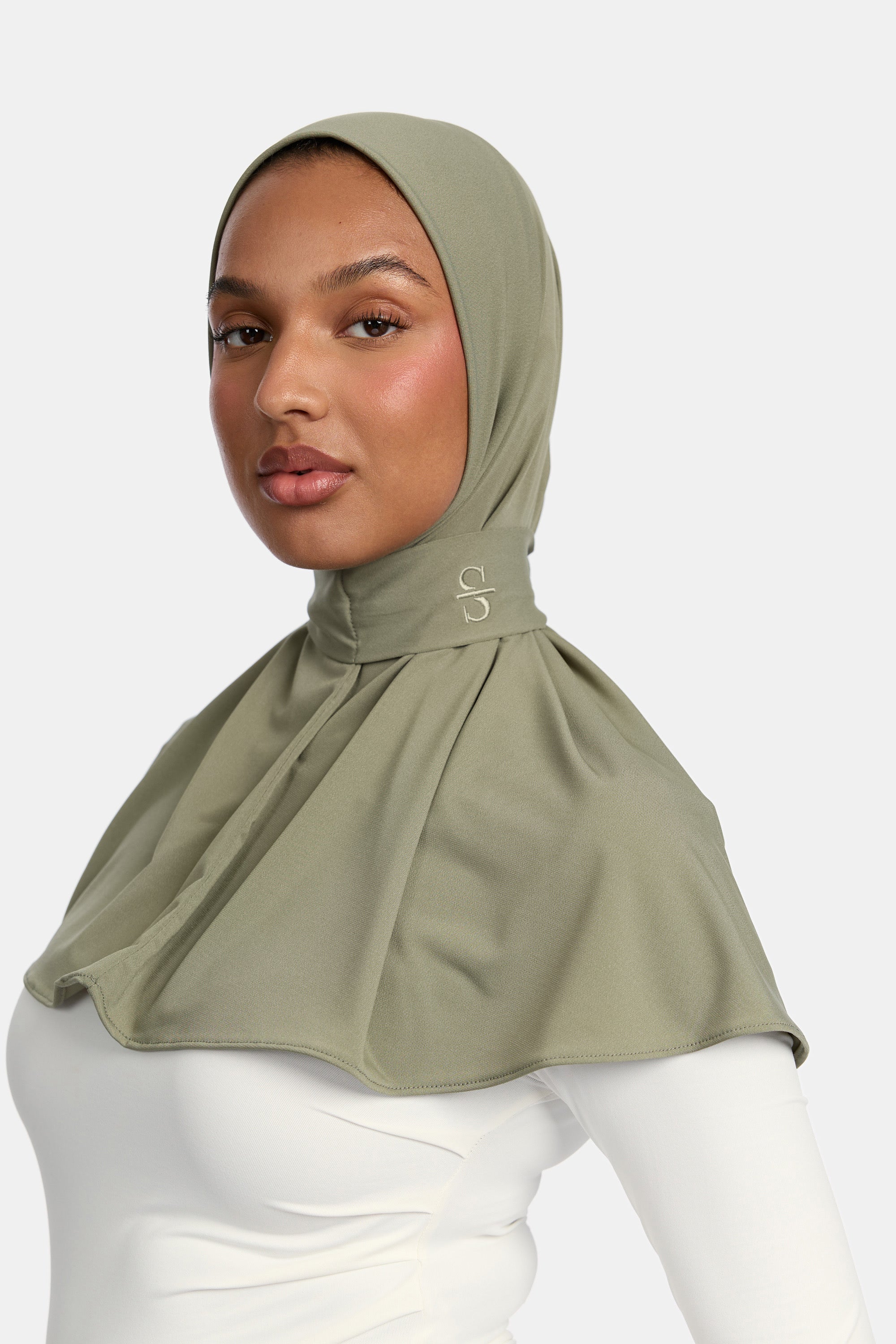 BUTTON SCARF X ARMY GREEN
