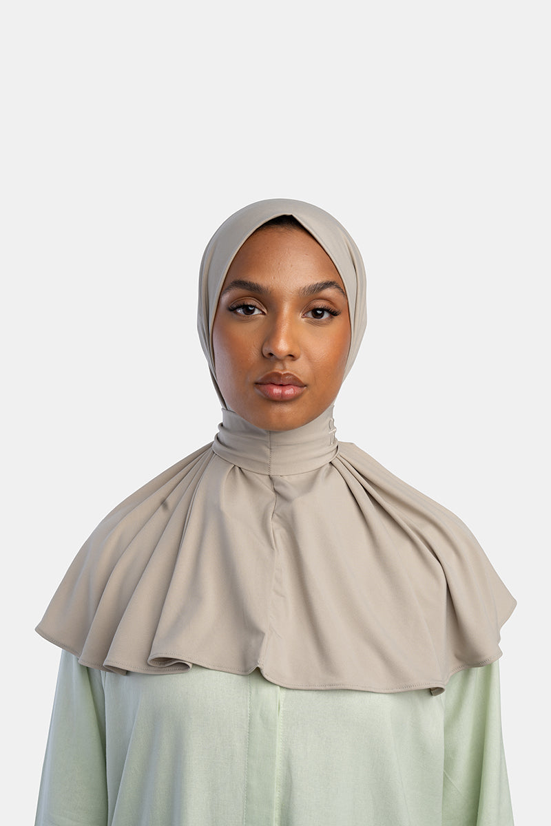BUTTON SCARF X LIGHT BEIGE