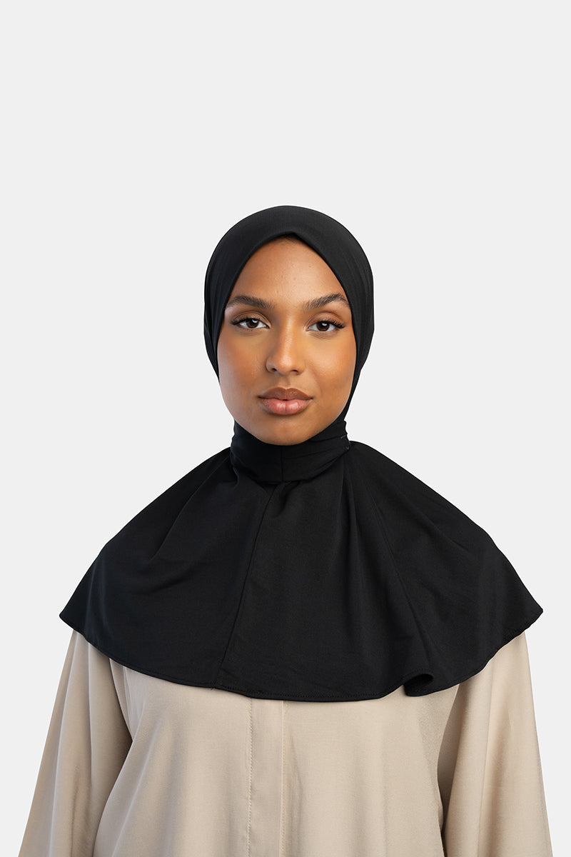 BUTTON SCARF X BLACK